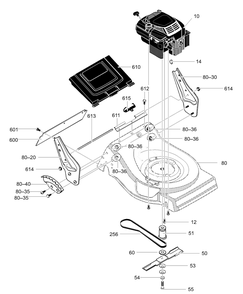 Part Location Diagram of 672923-860 Briggs and Stratton Assembly Frame